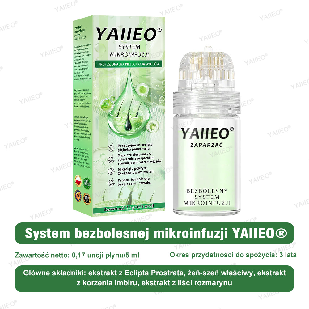 🌿 𝐘𝐀𝐈𝐈𝐄𝐎® Bezbolesny System Mikroinfuzji Głębokie blokowanie DHT, reaktywacja mieszków włosowych i widoczny wzrost włosów