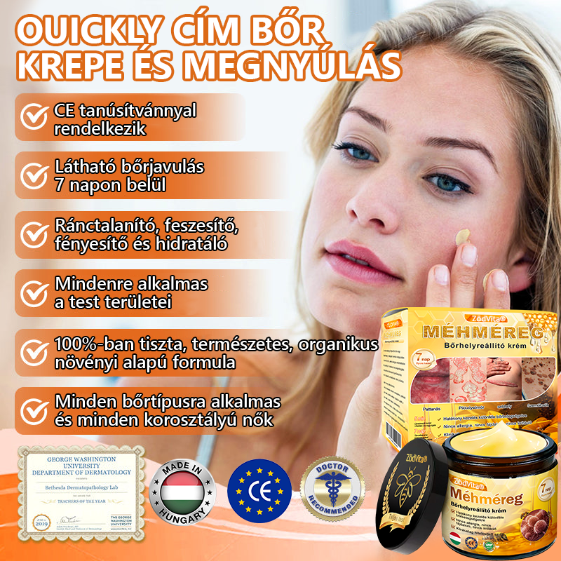 Bőrgyógyász ajánlása ✨ ZödVita® Méhméreg Bőr Helyreállító Krém 🔥 Magyar fejlesztés, magyarországi gyártás és szállítás