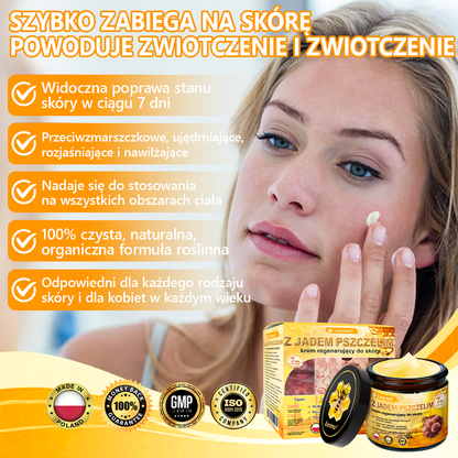 🌿 Leurea® Krem Regenerujący z Jadem Pszczelim🔥 Naturalna regeneracja skóry, wygładzenie zmarszczek i promienna cera-50 ml