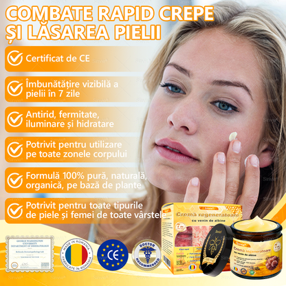 🧑‍⚕️Recomandat de dermatologi 🐝 Crema regeneratoare Sinvie® cu venin de albine 🔥 Ideală pentru riduri, pete pigmentare și piele lipsită de fermitate – 50 ml