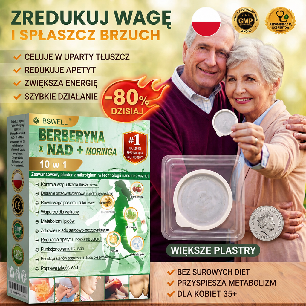 📦 BSWELL® Nano mikroigłowy plaster wyszczuplający (Raz dziennie, efekty już po 28 dniach ✅ Wspiera odchudzanie, serce, cukrzycę, sen, jelita, stawy i więcej.